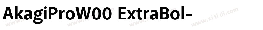 AkagiProW00 ExtraBol字体转换